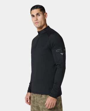 Squat Wolf ACTDRY Men's Athletic Fit 1/4 Zip Pullover Size M Black Camo